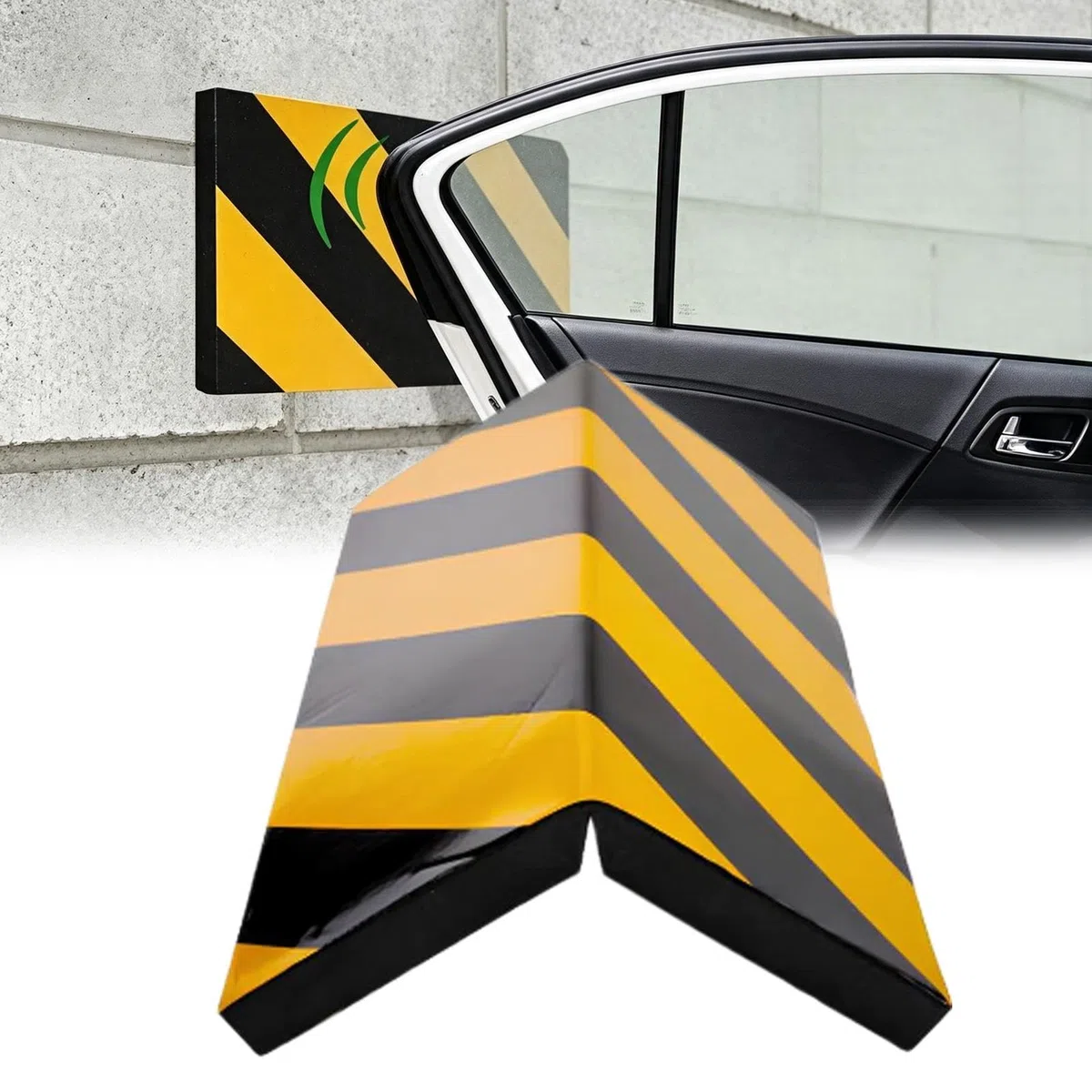 Protection Murale De Garage en Mousse EVA 39 Po, Rayures Jaunes Et Noires