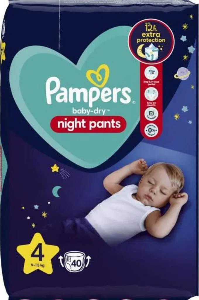 PAMPERS Baby-Dry Night Pants pour la nuit Taille 4-40 Couches-culottes