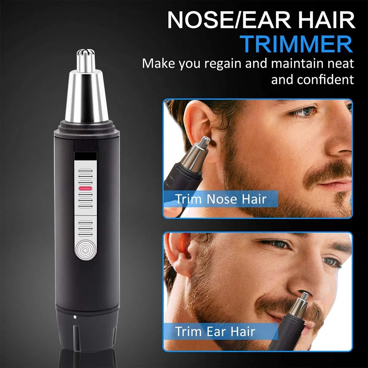 Système de Nettoyage des Cheveux Nasal Nasal Nasal Nasal Rechargeable Nasal Nosal Nasal Nostril Nostril, Tchippers de Poils à Nez imperméable léger pour Femmes (Argent)