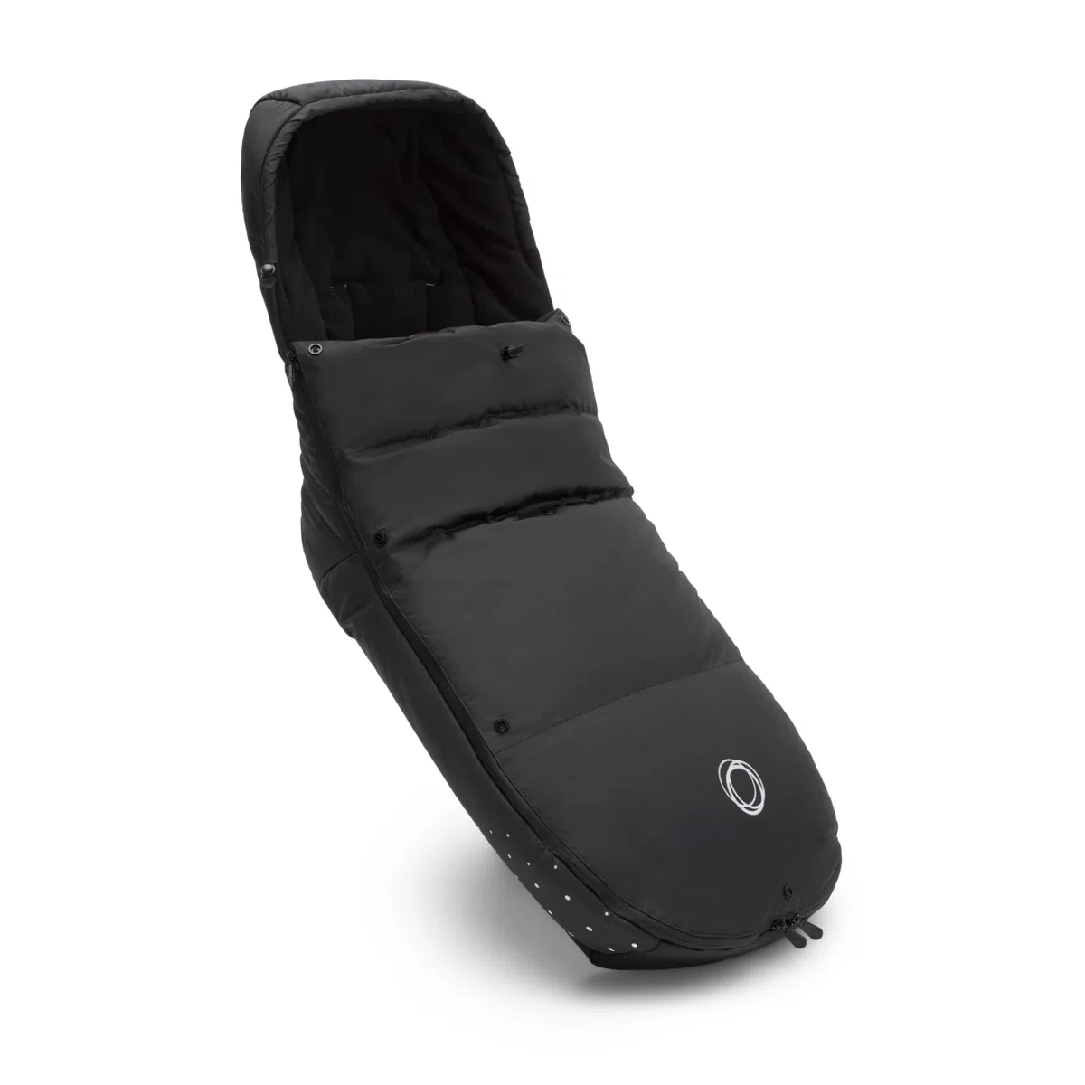 Bugaboo chancelière d’hiver performante, accessoire indispensable pour poussette avec capuche, protège-chaussures et fermeture éclair double sens, douillet et chaude pour les orteils en Nuit Noire