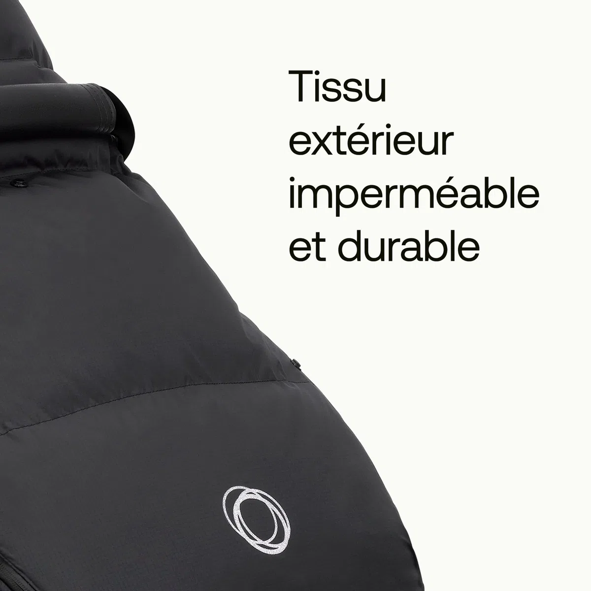 Bugaboo chancelière d’hiver performante, accessoire indispensable pour poussette avec capuche, protège-chaussures et fermeture éclair double sens, douillet et chaude pour les orteils en Nuit Noire