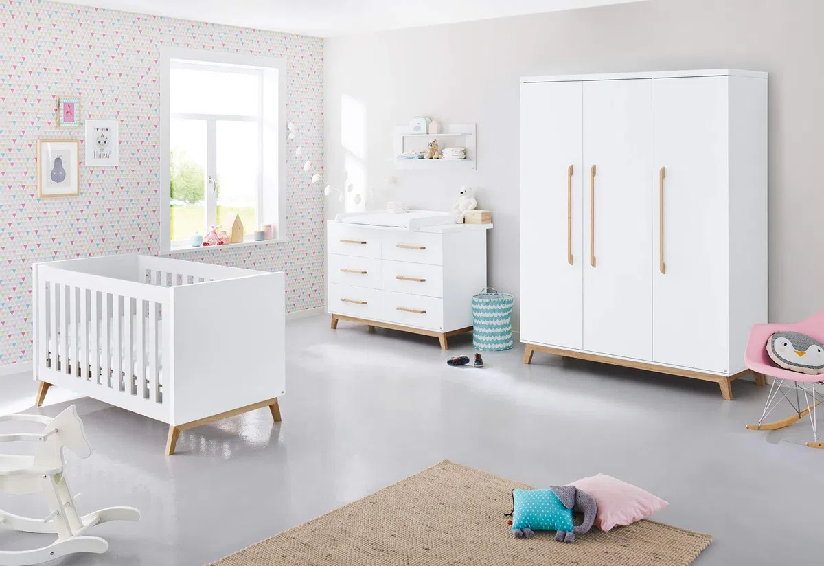 Pinolino Riva Ensemble complet pour chambre de bébé Blanc extra large