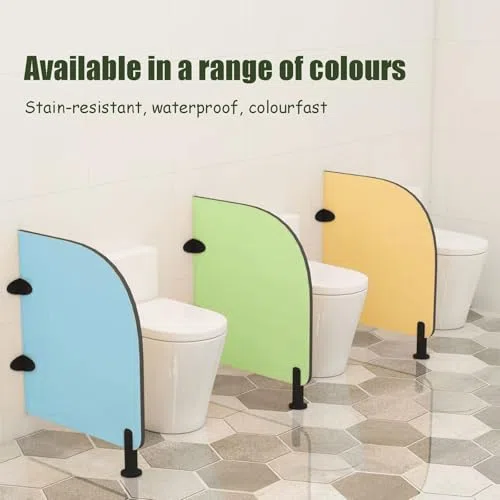 Partition d'urine jaune 23.6x23.6 pouces pour les enfants Protection des toilettes Protection des cheveux de confidentialité Durable Conception hygiénique Facile Installer des bords arrondis sûrs pour