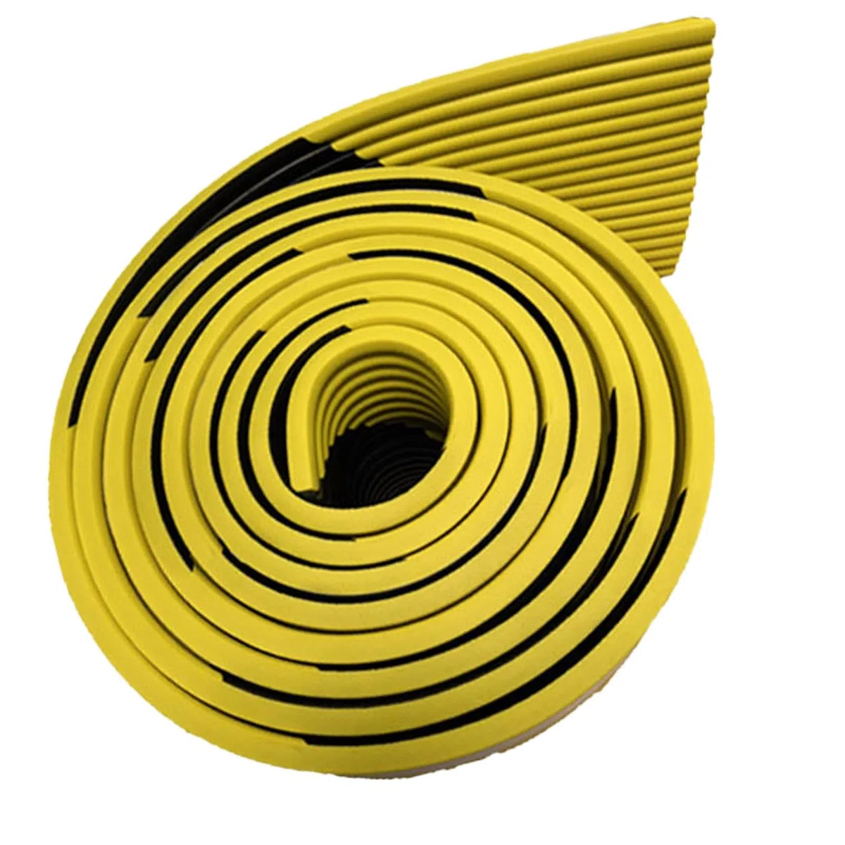 Lot de 10 protections d'angle de sécurité autocollantes en caoutchouc NBR pour colonnes de garage et murs d'entrepôt (20 cm), rayures jaune/noires
