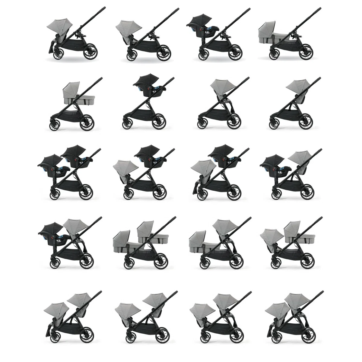 Baby Jogger 2012281 city select lux poussette simple, granit