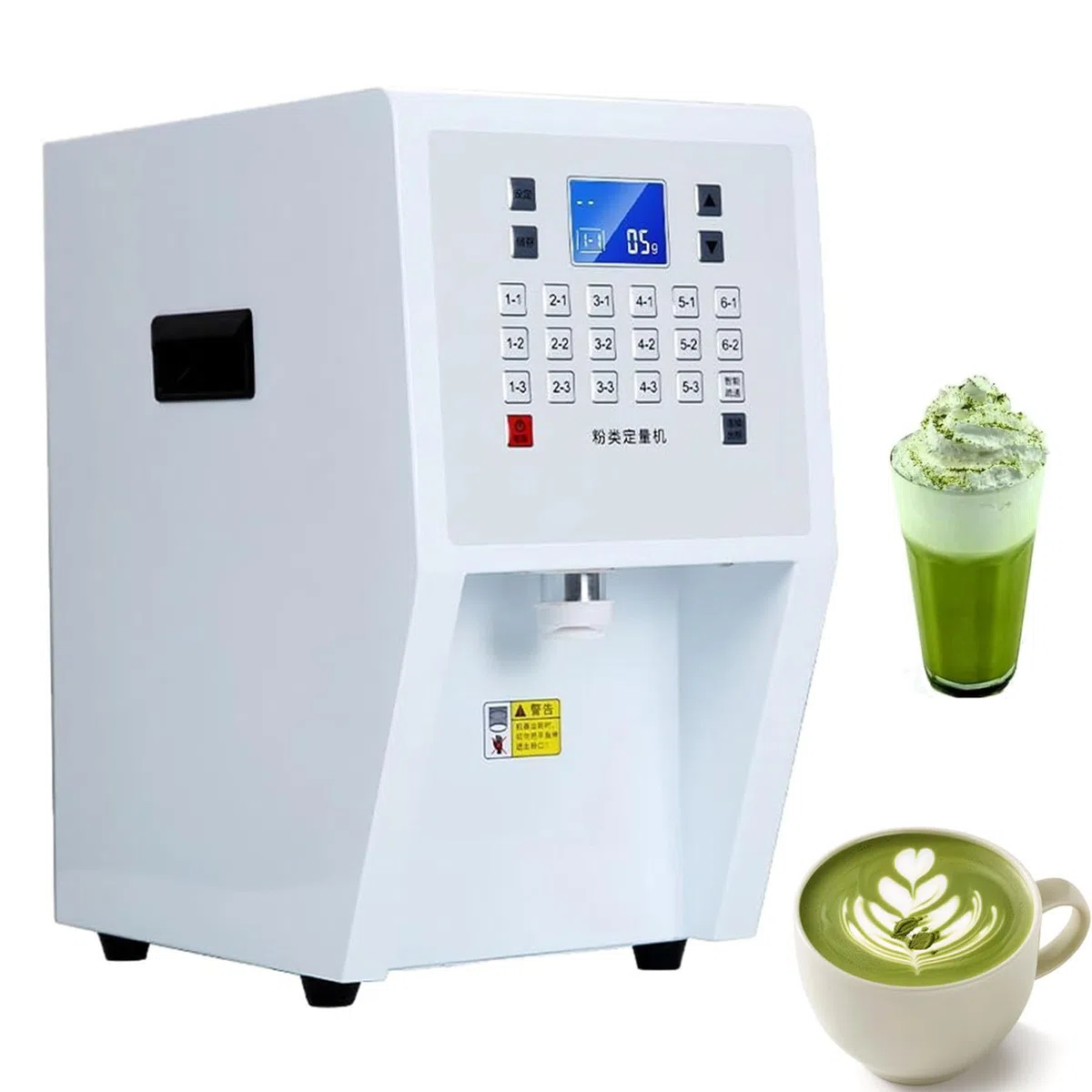 Distributeur De Sucre en Poudre,Distributeur De Poudre Commercial 3,5 L (54 W),Doseur Automatique avec 17 Boutons,Idéal pour Le Café Et La Crème Au Cacao,Et Boutiques De Bubble Tea