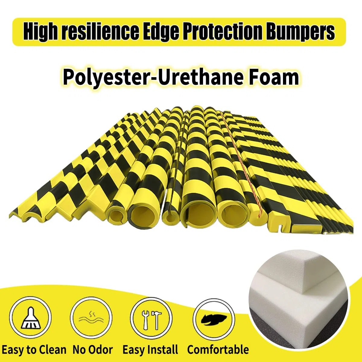 Protection de Coin en Mousse autocollante, 39" de Long