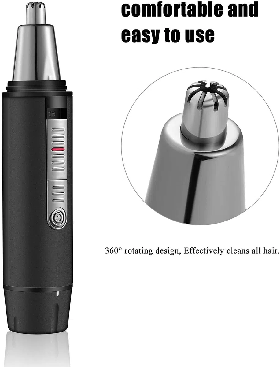 Système de Nettoyage des Cheveux Nasal Nasal Nasal Nasal Rechargeable Nasal Nosal Nasal Nostril Nostril, Tchippers de Poils à Nez imperméable léger pour Femmes (Argent)